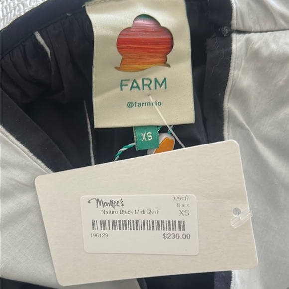 Farm Rio Nature Black Midi Skirt - Picture 5 of 6